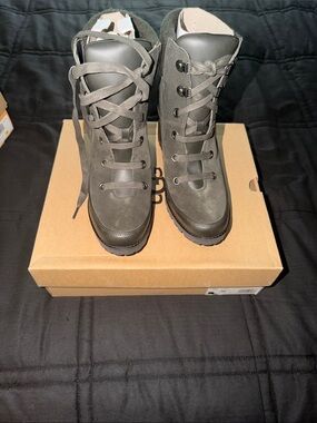UGG Olive Lace-Up Ankle Boots
